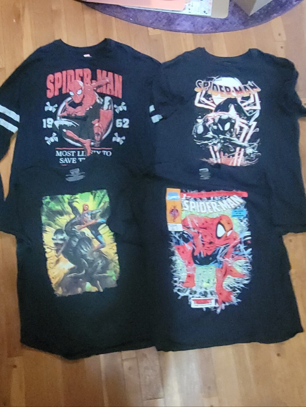 4 Spider-Man T-shirts